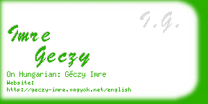 imre geczy business card
